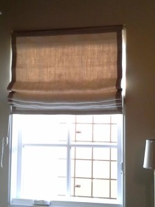 Flat Roman Shade with Trim